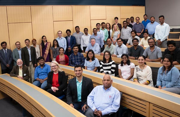 OVD Fellows, Purdue Faculty, Staff and Students, and SERB Scientist Praveenkumar Somasundaram (far left), Sept 9, 2019 Mini Research Symposium