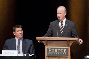 mitch daniels speaks at loeb