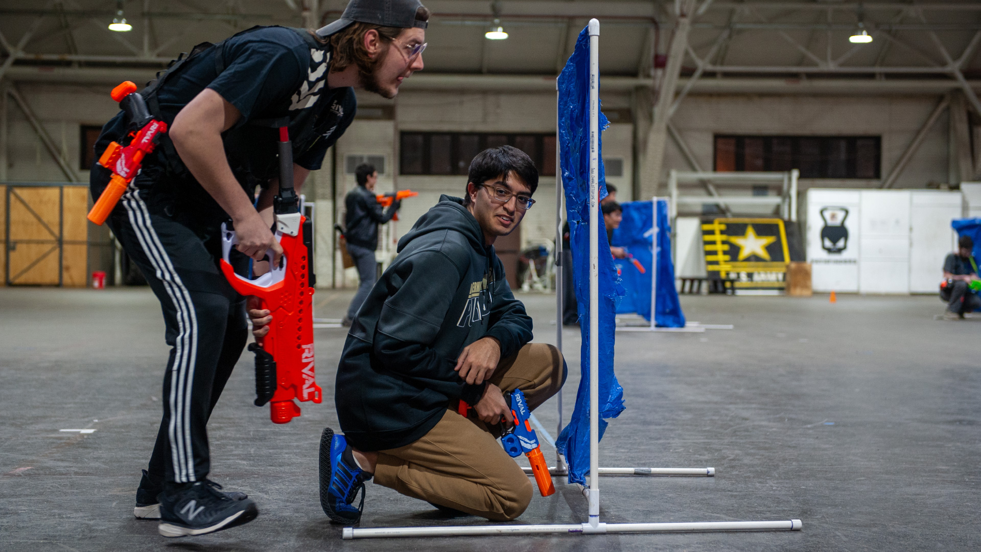 Students gather during Boiler League of Tag open play session