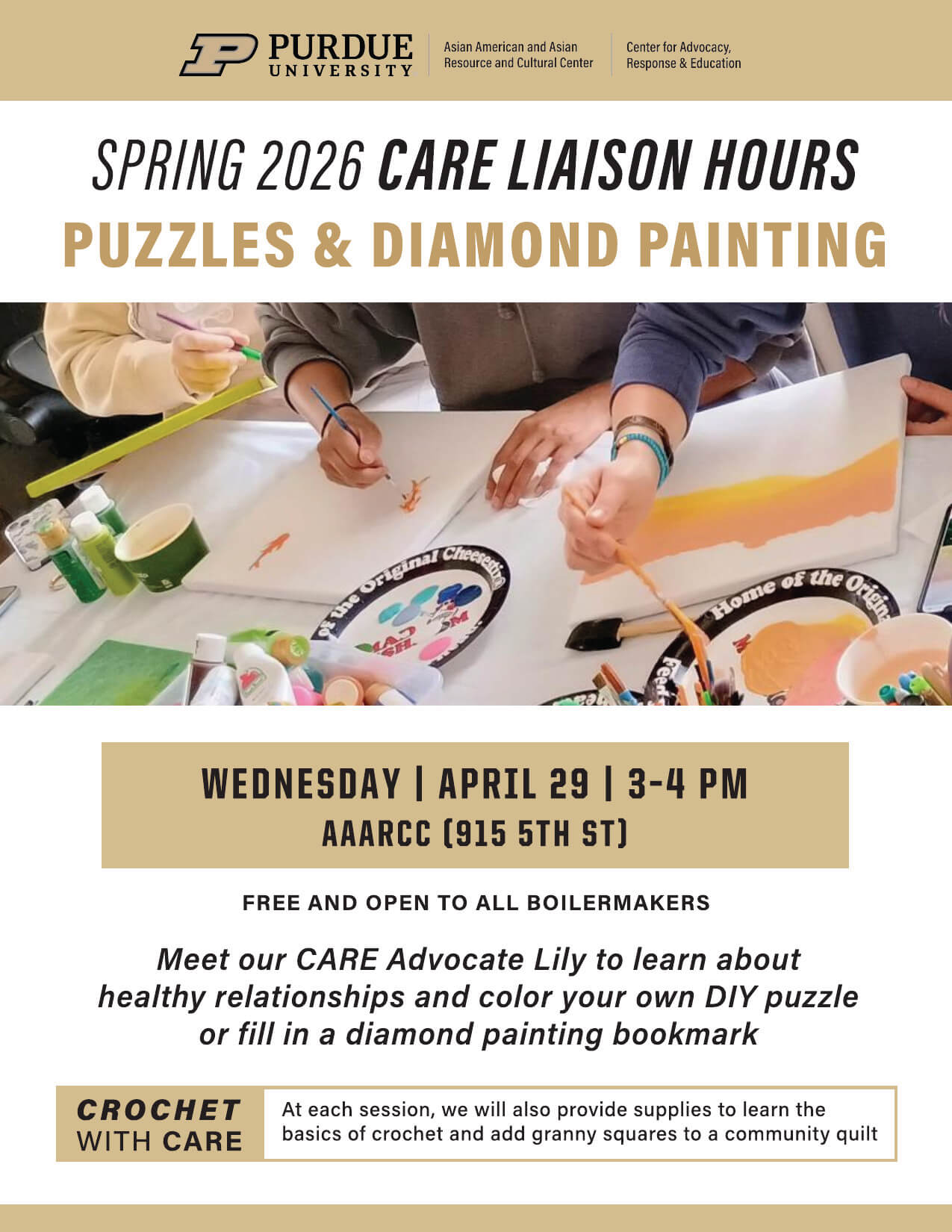Puzzles & Diamond Painting Event Flyer