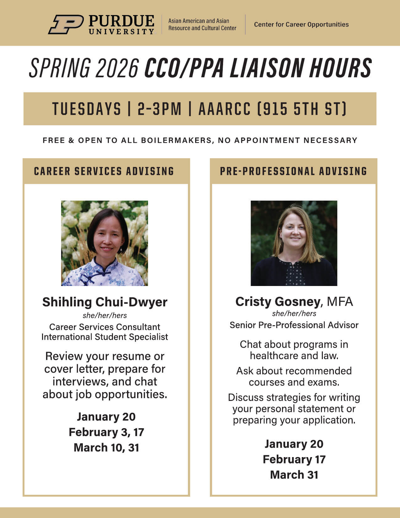 CCO/PPA Liaison Hours Flyer