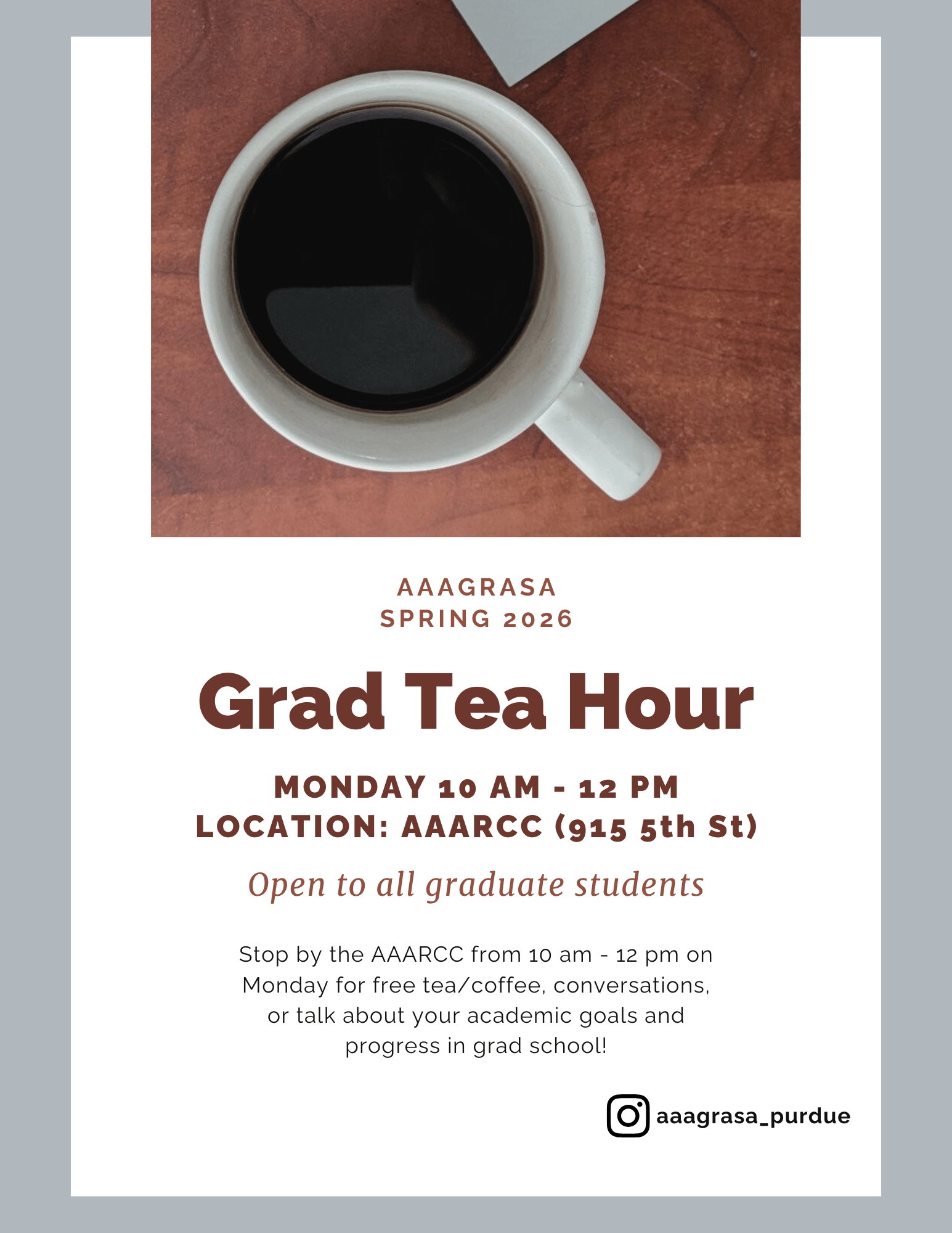 Grad Tea Hour Flyer