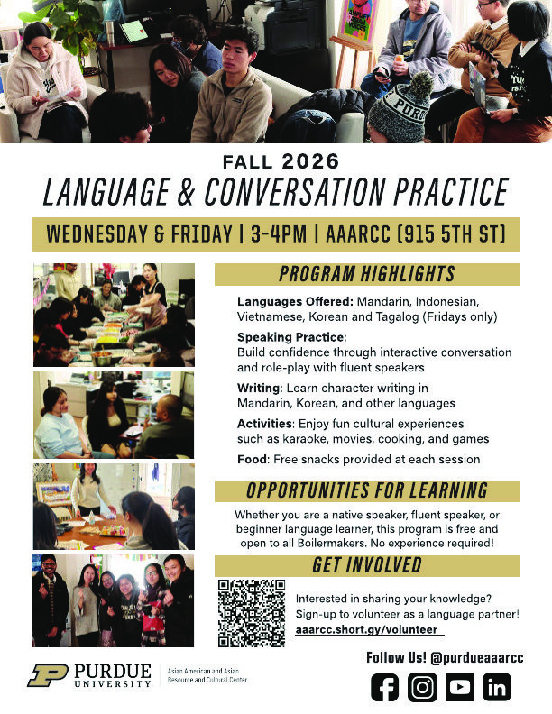Language and Conversation Practice Flyer