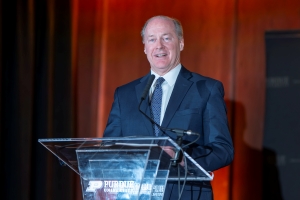 Dean Bret Marsh shares remarks from the podium