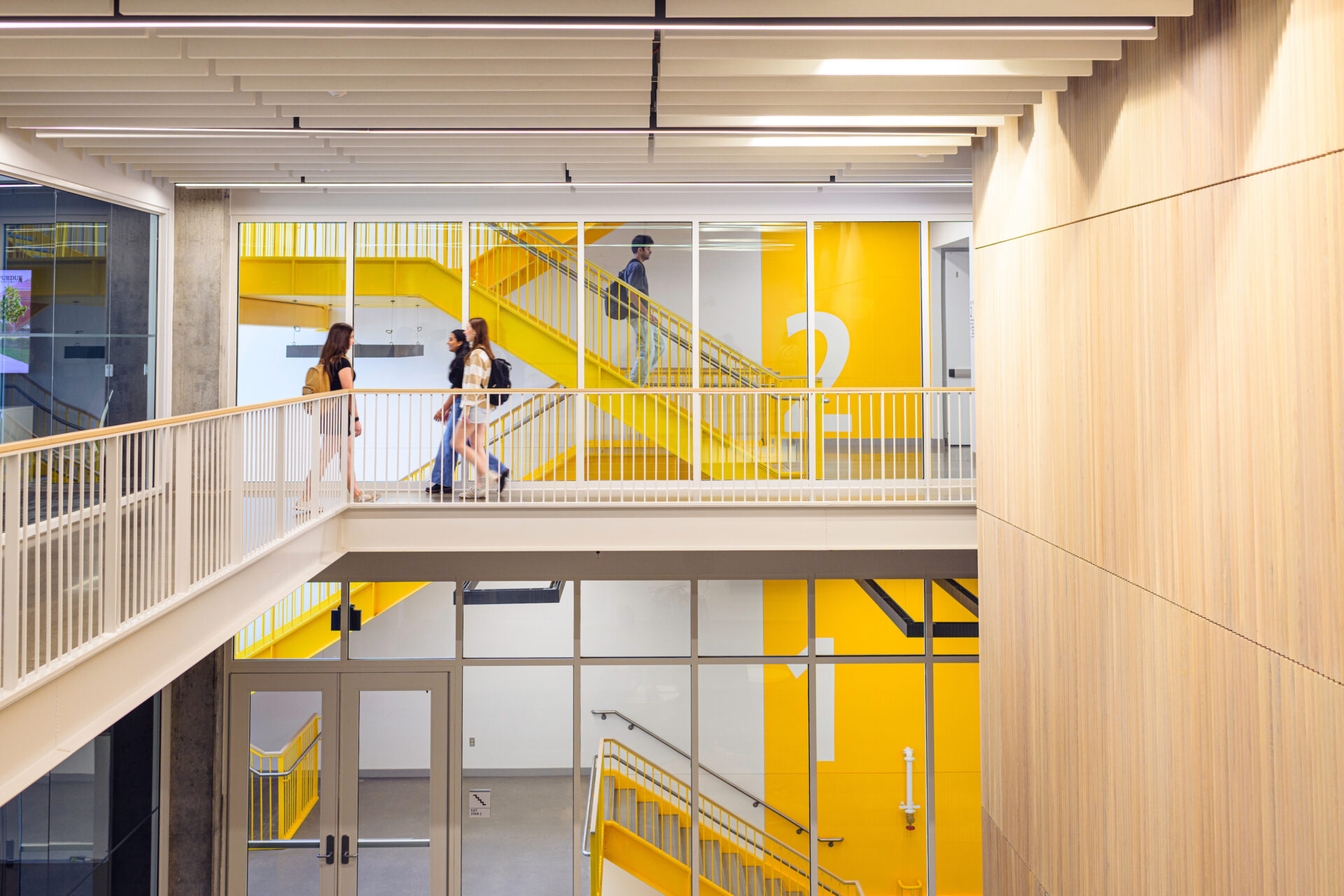 Inside view of a building between two floors.