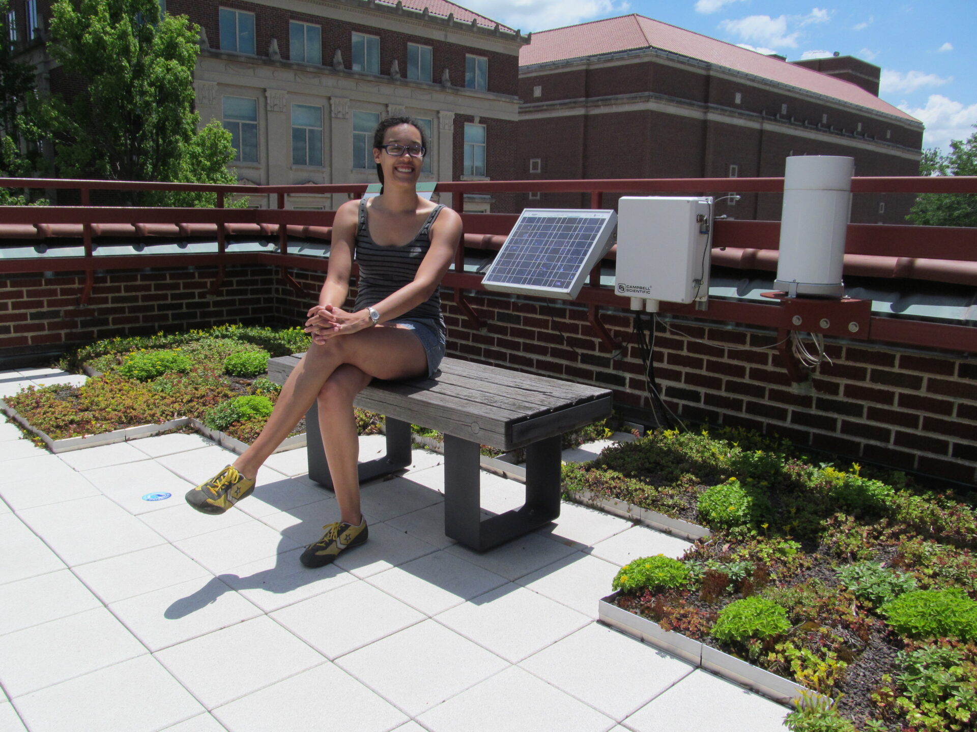 Student on roof top