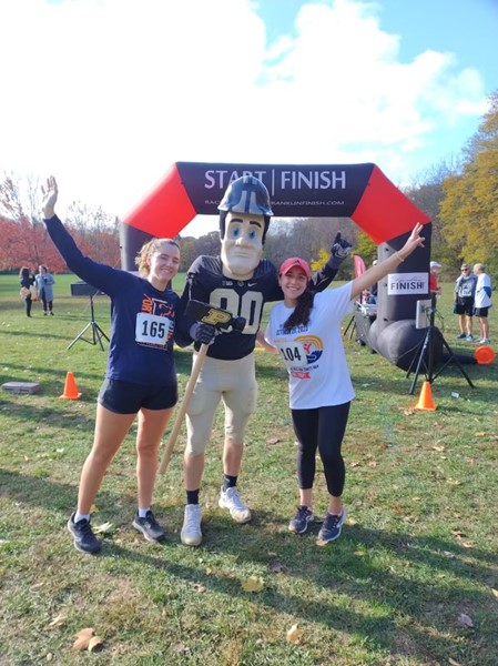 ESE students with Purdue Pete