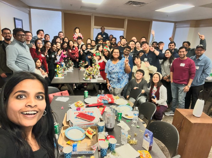 Group photo of all that attended a past Christmas party with PPDA