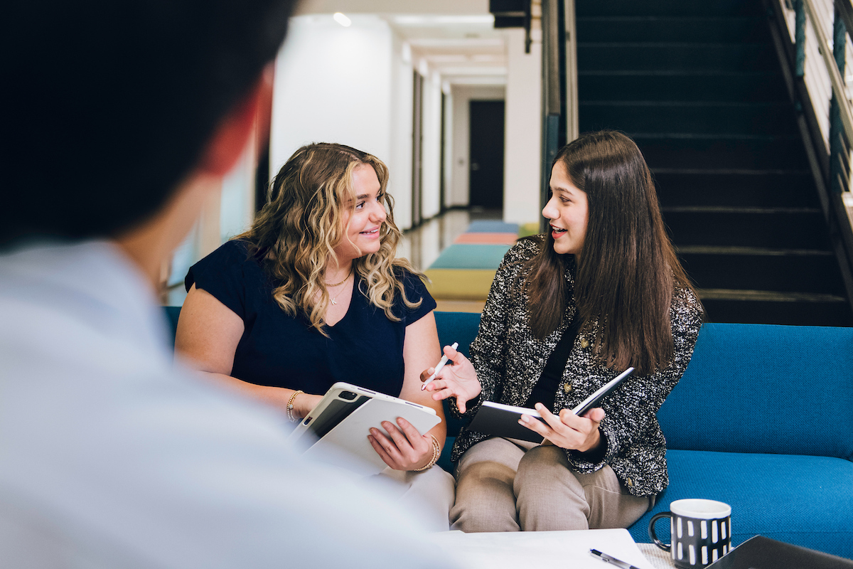 A student being mentored