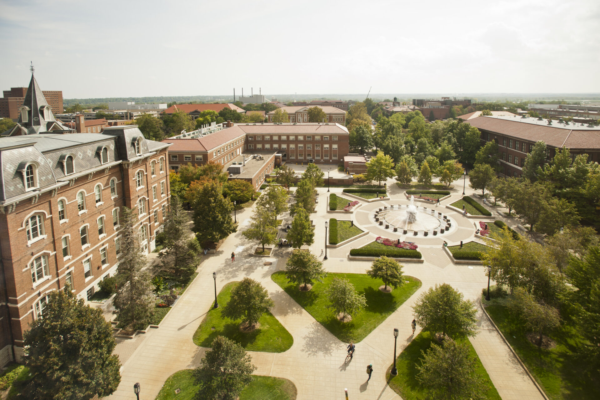 Aerial shot of the Purdue campus