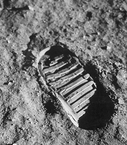 Footprint on the moon