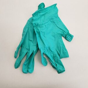 Photo of disposable "rubber" gloves.