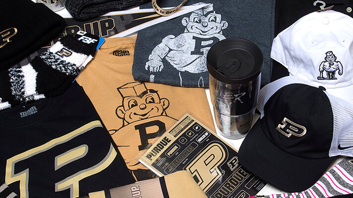 Open Purdue University marketing brochures displaying university statistics and campus imagery.
