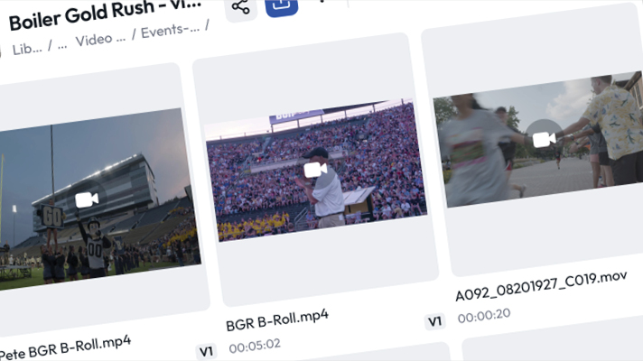 Purdue Boiler Gold Rush video files.