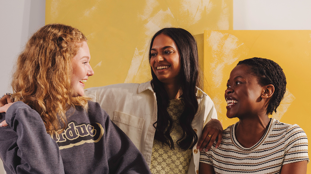 A group of students from the SUNNIE partnership photoshoot.