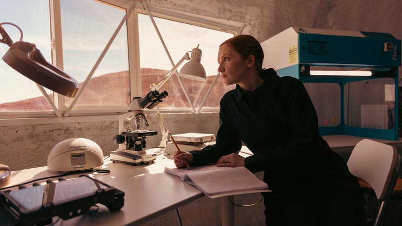 Still frame from the film Boilers To Mars