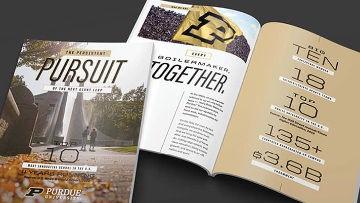 Two copies of the Purdue Primer; one closed and one open.