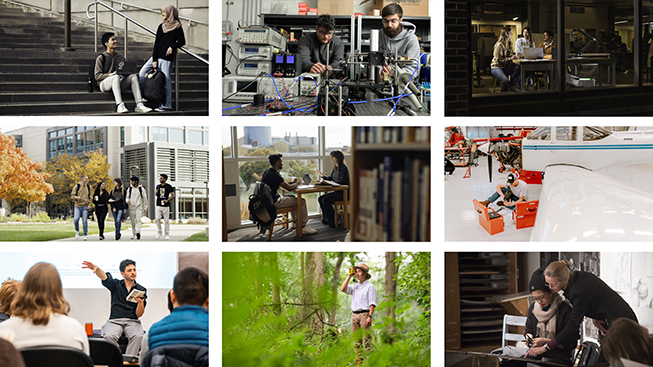 A grid of different images