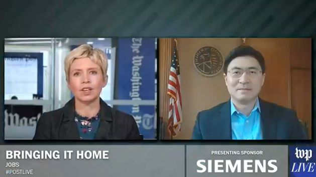 Washington Post Live Siemens interview broadcast.