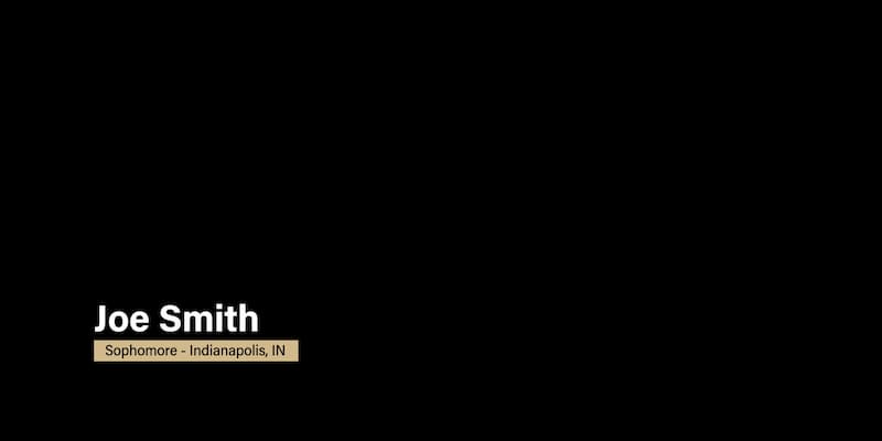 Lower third graphic.