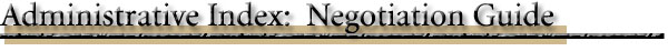 Admin Index: Negotiation Guide index