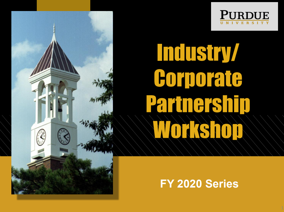 Industry/Corporate Partnership Workshop