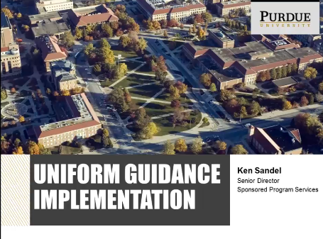 Uniform Guidance Implementation