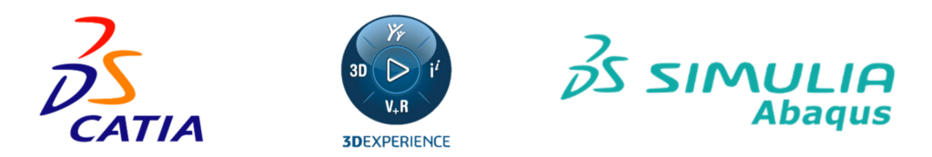 DS CATIA
Dassault Systèmes CATIA CAD software logo.

3DEXPERIENCE
Dassault Systèmes 3DEXPERIENCE digital engineering platform logo.

SIMULIA Abaqus
Dassault Systèmes SIMULIA Abaqus finite element analysis software logo.