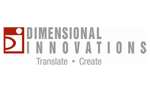 Dimensional Innovations logo Dimensional Innovations logo with red “DI” monogram and “Translate • Create” tagline