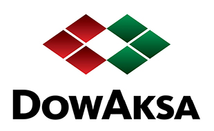 DowAksa logo DowAksa logo with red and green diamond graphic and wordmark