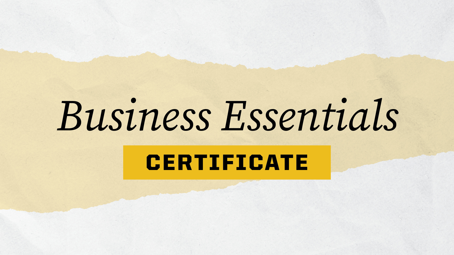 Business Essentials Certificate