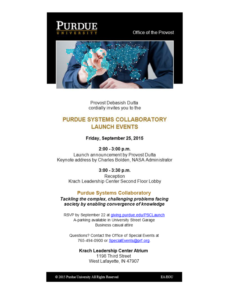 Purdue Systems Collaboratory Launch Eventr