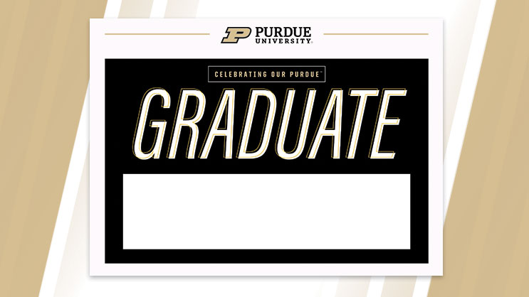 Image of Purdue Graduate Yard Sign for Download