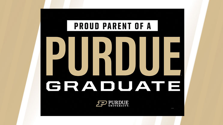 Image of Proud Parent of a Purdue Graduate Yard Sign for Download