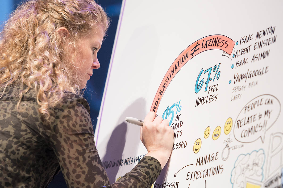 Jorge Cham PhD Comics, 'The Power of Procrastination/The Science Gap'