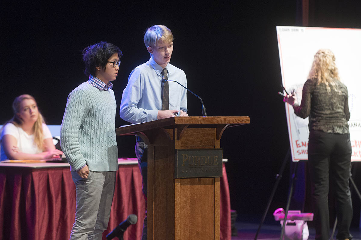 Purdue V.S. Indiana University exhibition student debate 'Encryption technology should have backdoors'