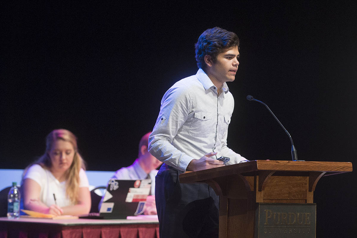 Purdue V.S. Indiana University exhibition student debate 'Encryption technology should have backdoors'