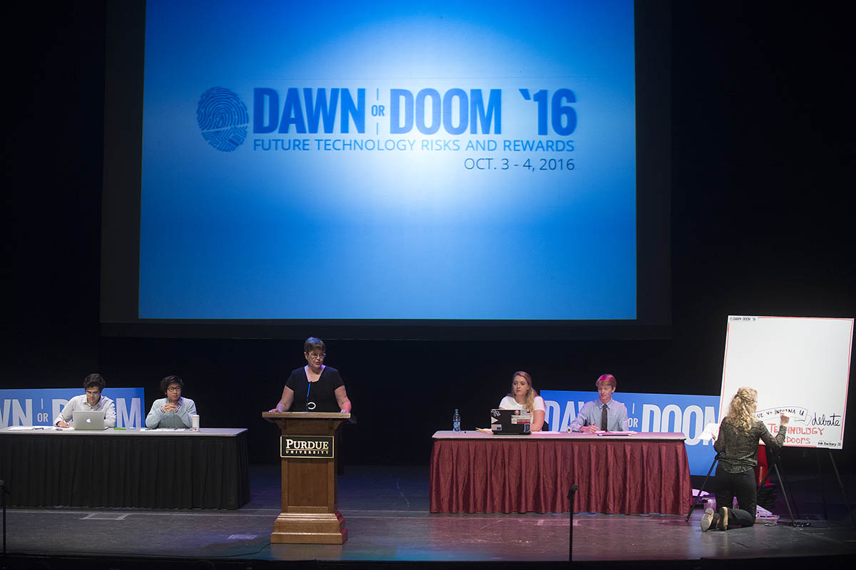 Purdue V.S. Indiana University exhibition student debate 'Encryption technology should have backdoors'