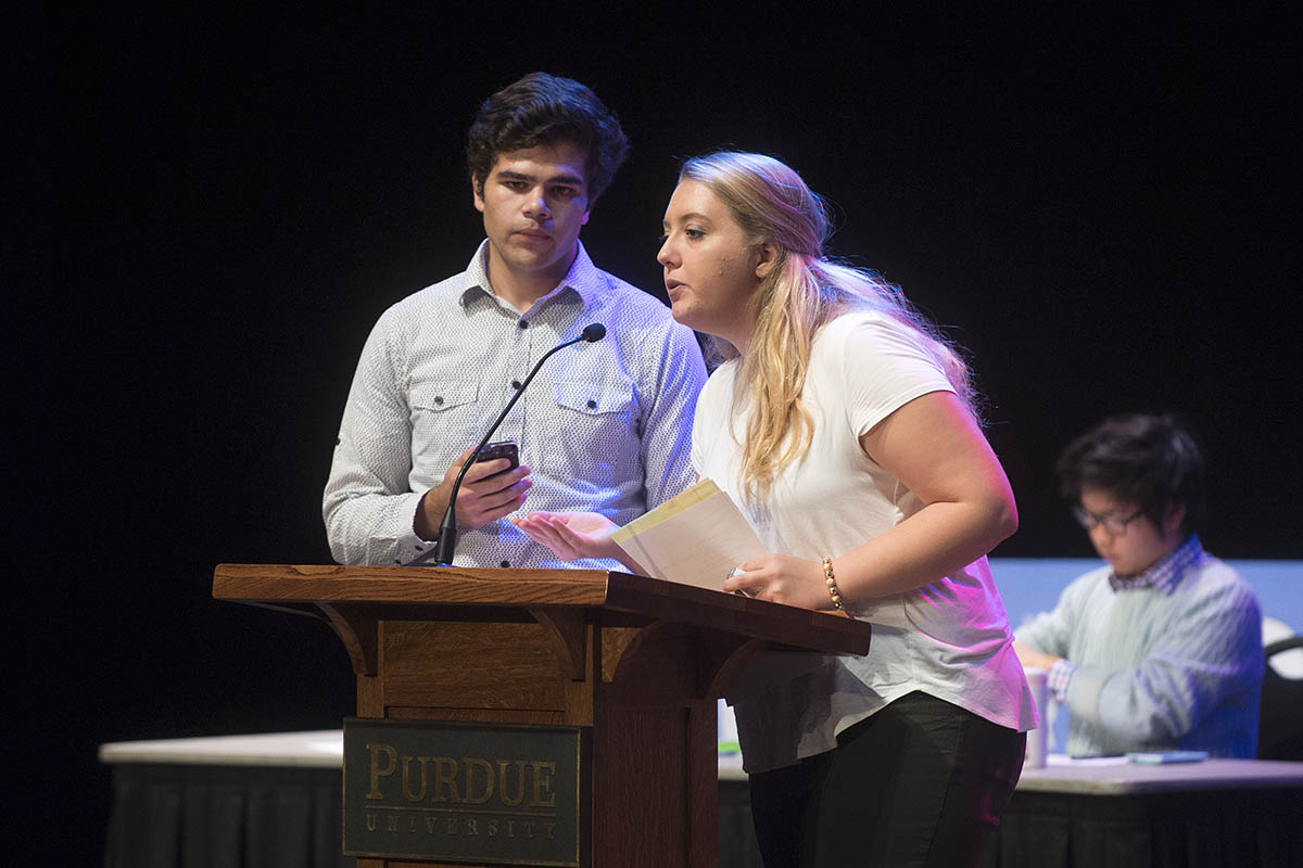 Purdue V.S. Indiana University exhibition student debate 'Encryption technology should have backdoors'