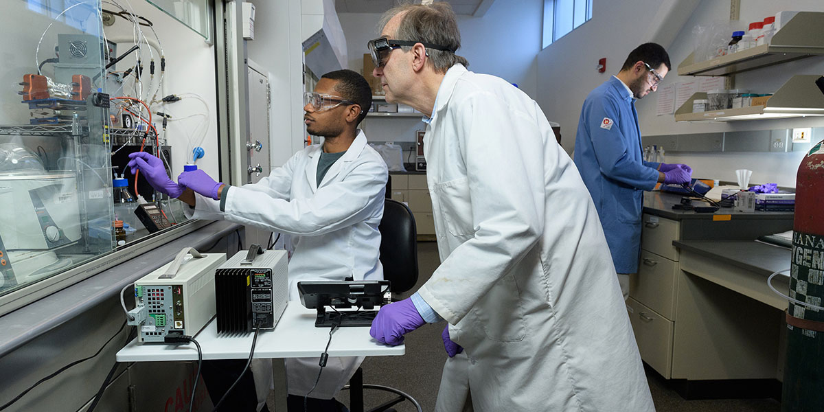 professor with student