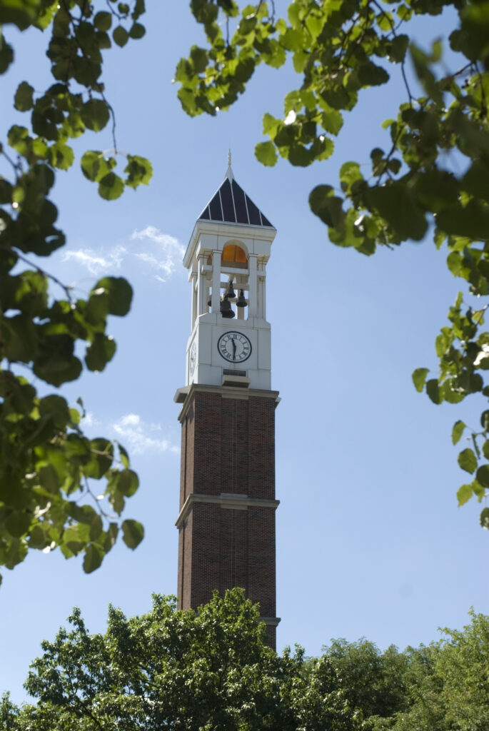 Photo of the Bell Tower on campus