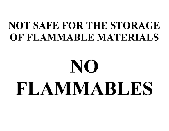 no flammables