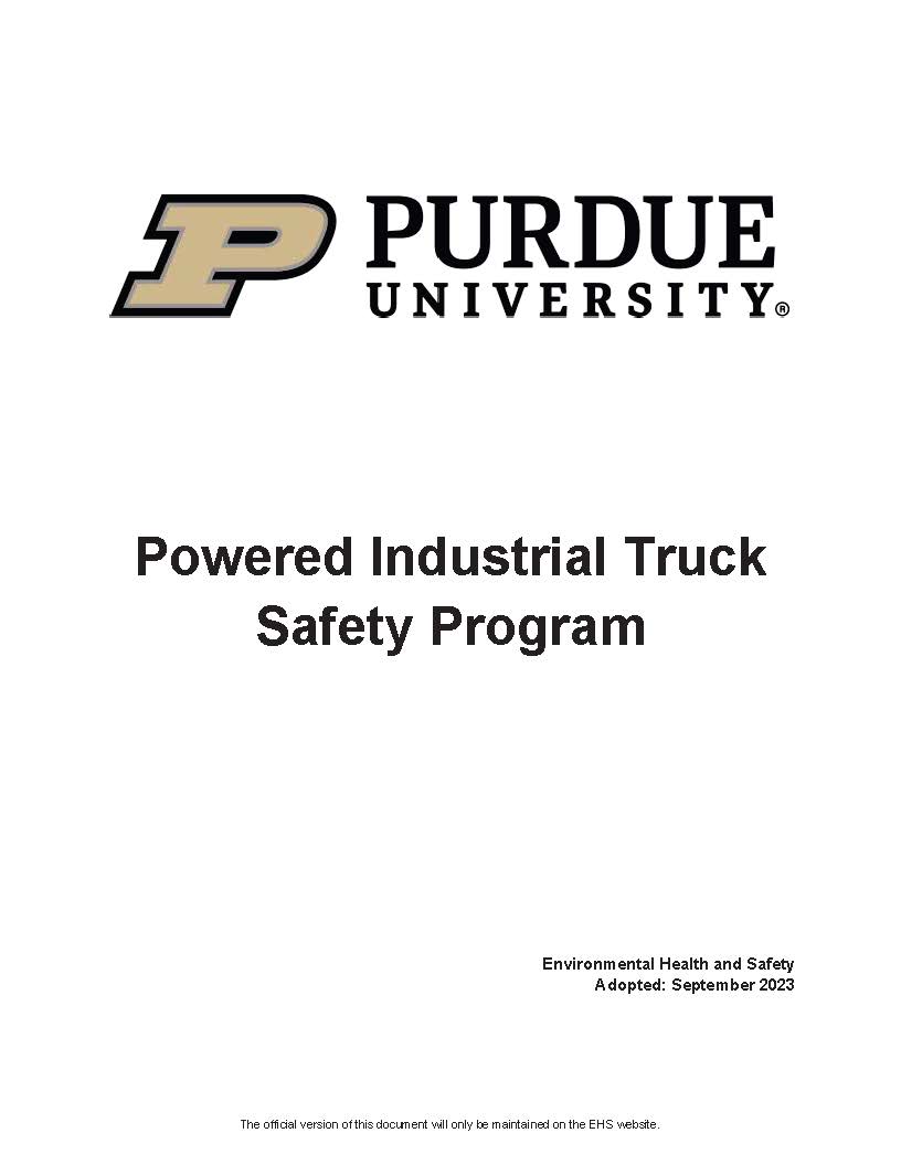 Powered Industrial Truck Safety Program
