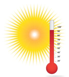 sun and thermometer image
