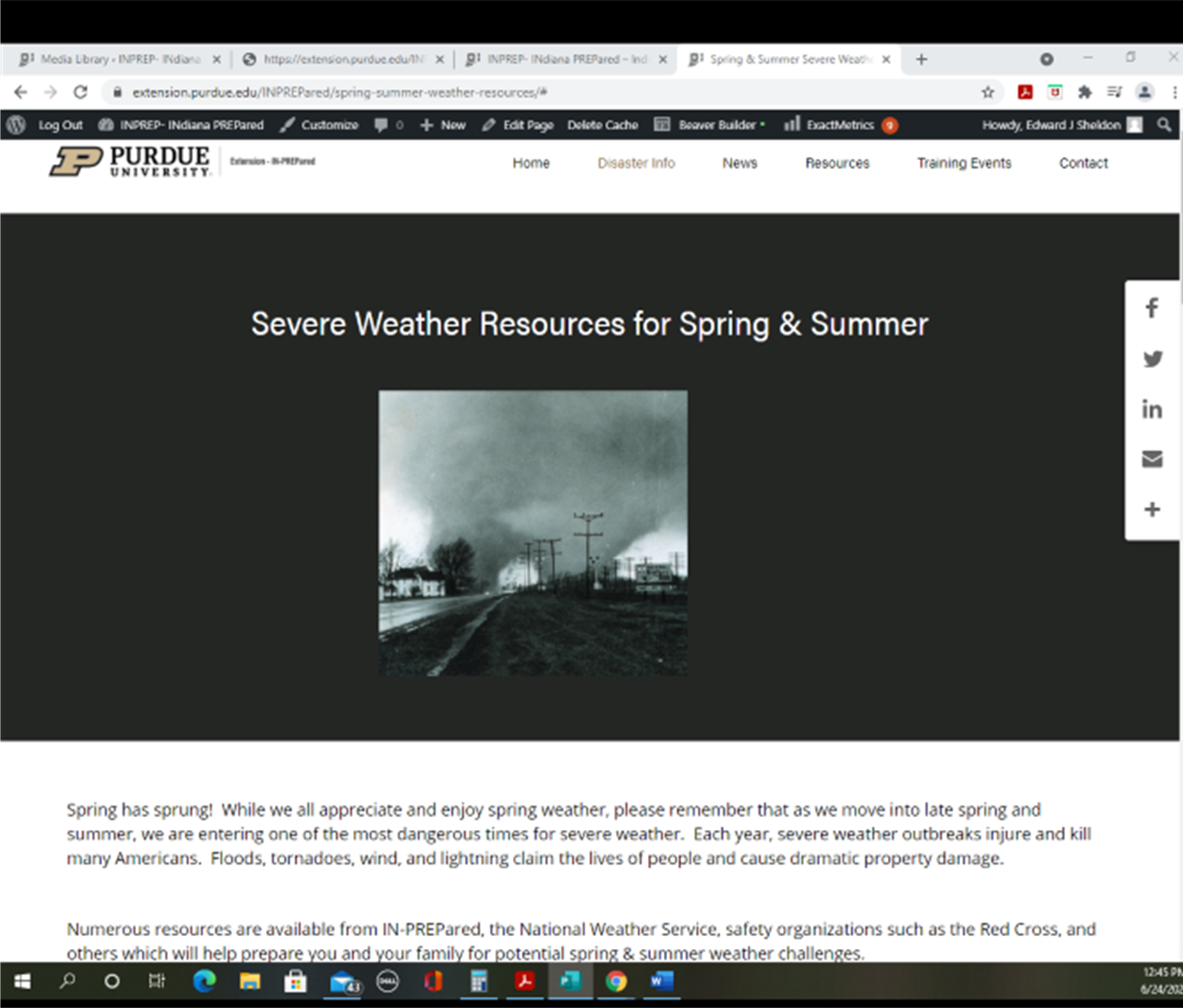 Spring Summer Severe Weather screen shot