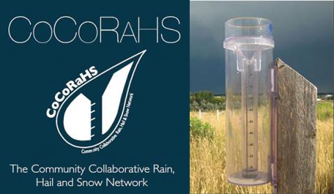 CoCoRahs image with rain guage