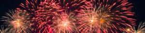 banner image with exploding fireworks