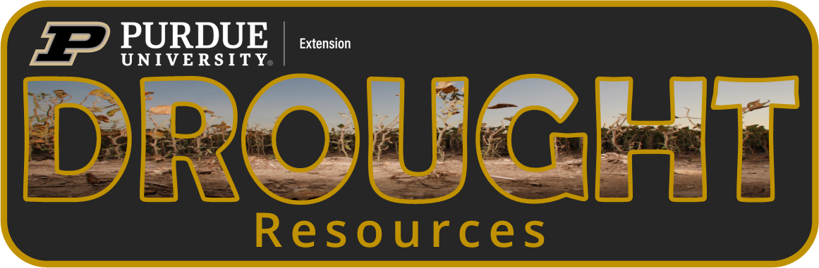 Purdue Extension Drought Resources Title banner