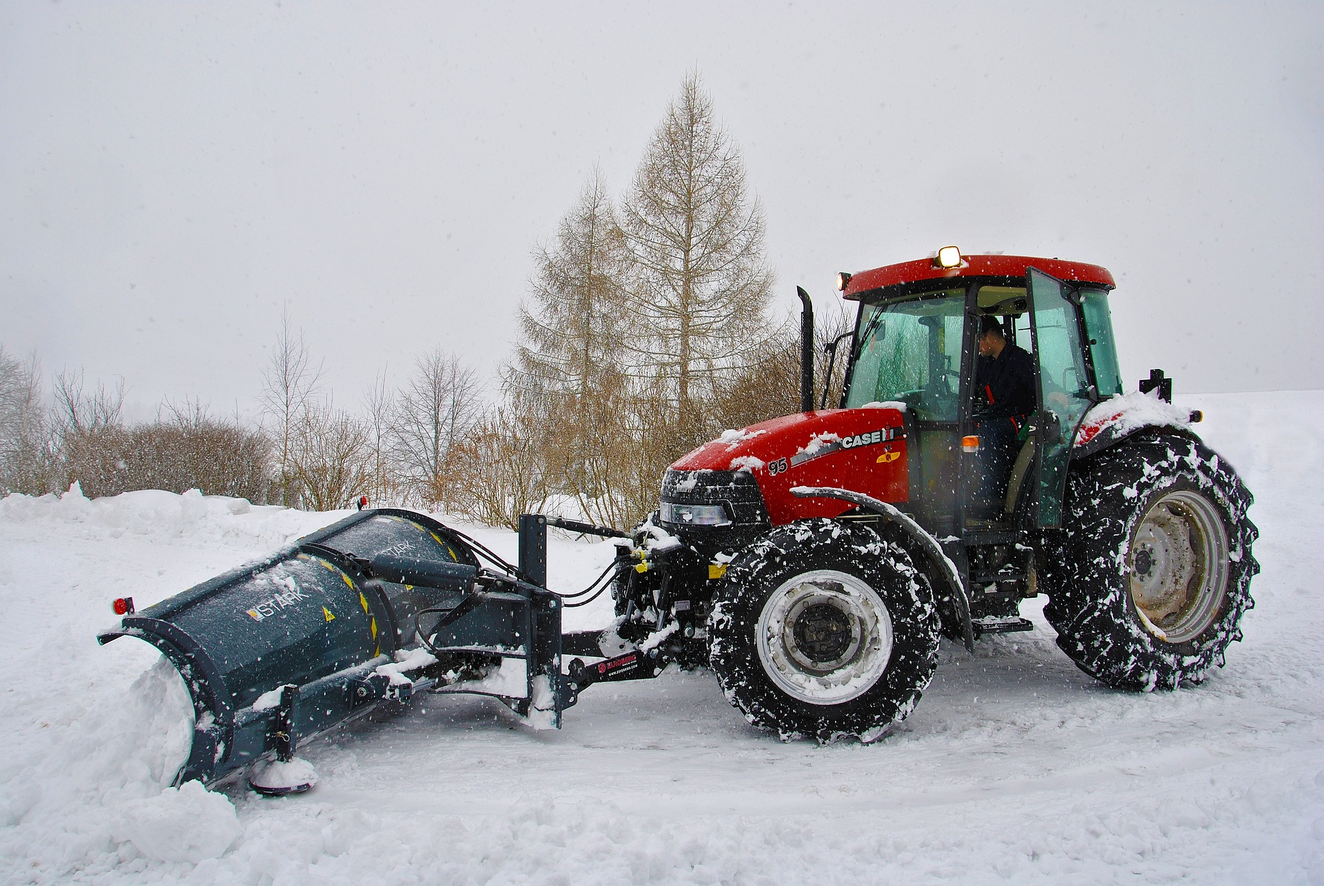 Tractor and snowplow picture