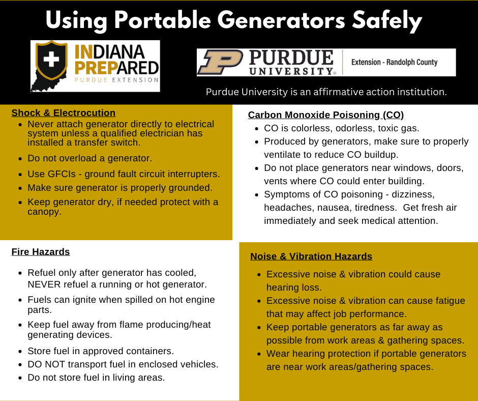 Using Portable Generators Safely
